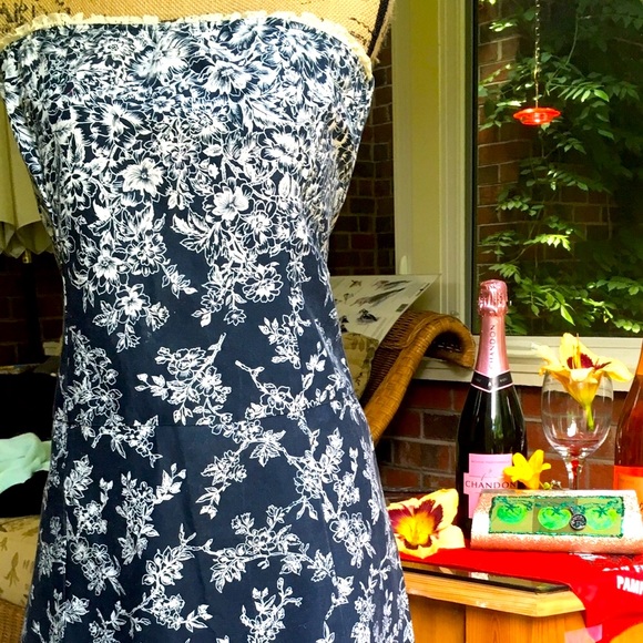 Strapless navy dress - Picture 7 of 8